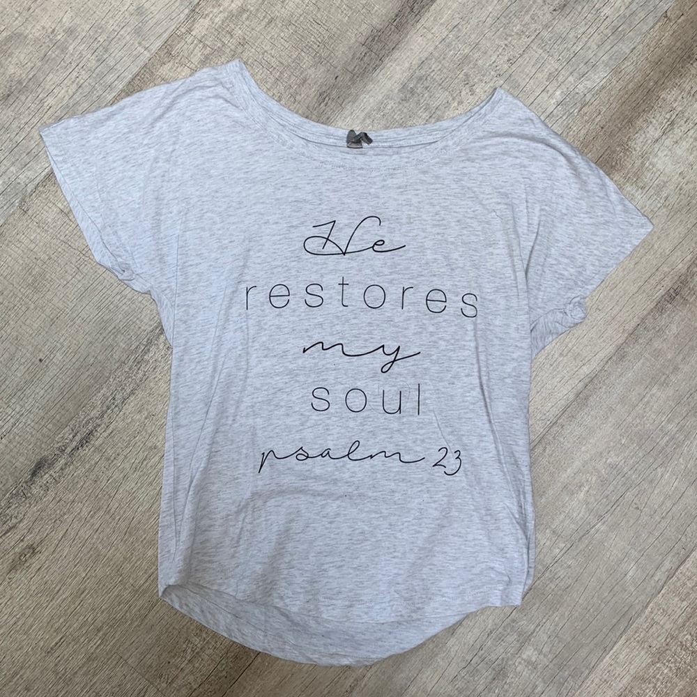 Psalm 23 Gray Tee Shirt